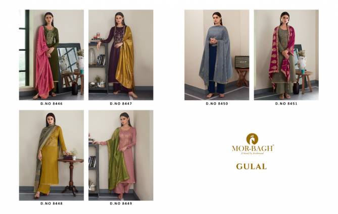 Aashirwad Gulal 8446 Series  Latest Fancy Designer Mix Fabric Silk Salwar Suits Collection